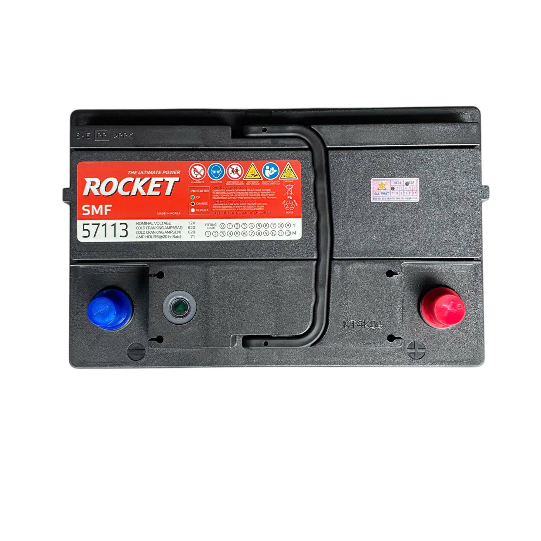 Ắc quy Rocket Din 57113 12v 71Ah