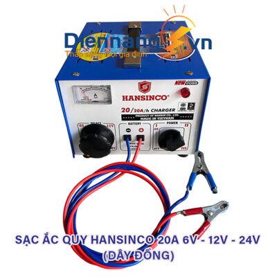 máy sạc nạp ắc quy hansinco 20a 6v 12v 24v
