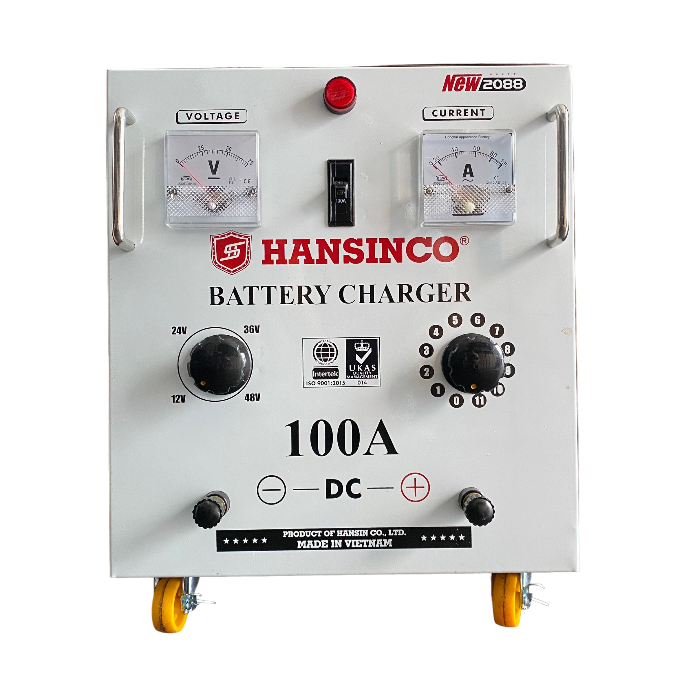 Máy Sạc Nạp Ắc Quy Hansinco 100A (12V-24V-36V-48V) Dây Nhôm | Sạc Ắc Quy Hansinco 100A Độ Bền Cao