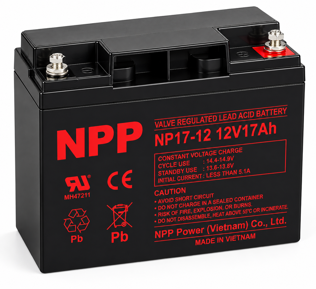 Ắc quy NPP 12v 17ah NP17-12 chính hãng giá tốt