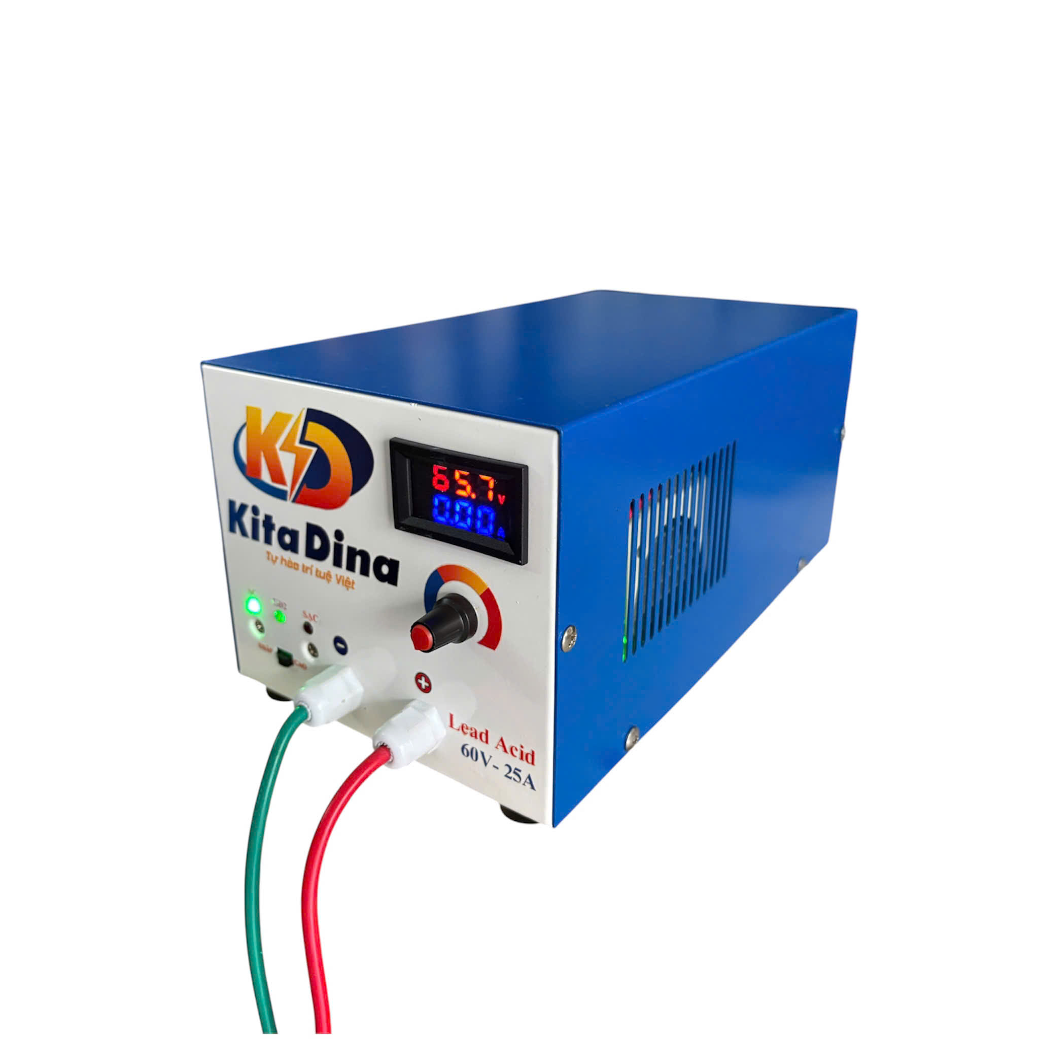 Sạc Ắc quy tự động 60V 25A Kita Dina cao cấp cho ắc quy xe điện