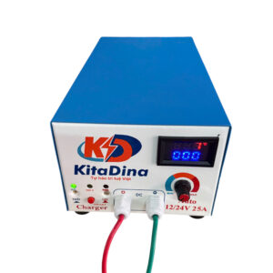 Bộ sạc ắc quy tự động 12V-24V 25A Kita Dina, Sạc ắc quy cao cấp đa năng